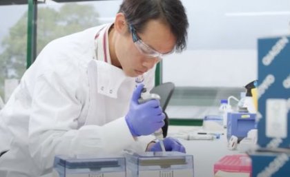 Dr Kevin M. Koo in a research lab. Researchers are hoping to make targeted alpha therapy more precise and effective. 